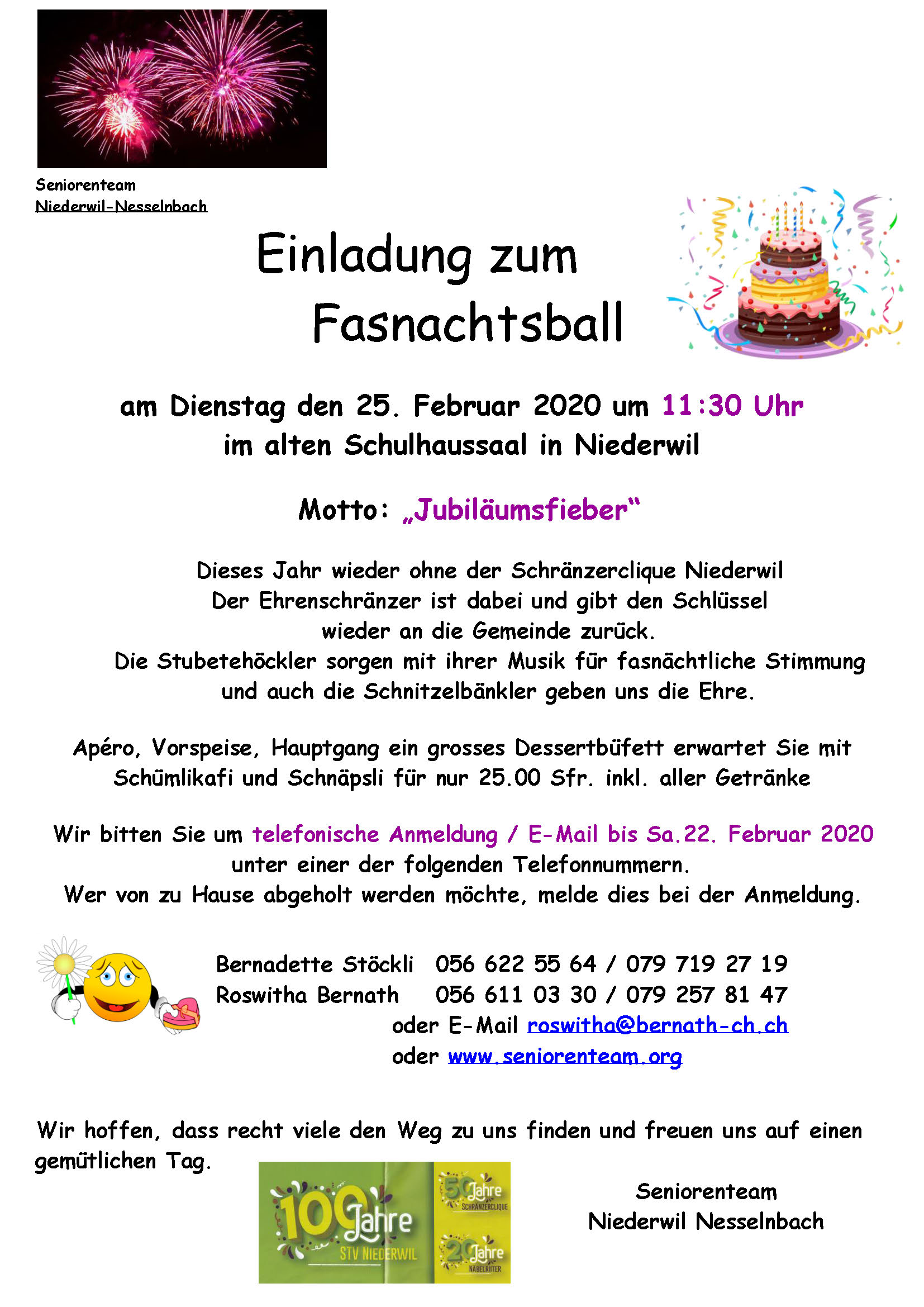 Einladung zum Fasnachtsball